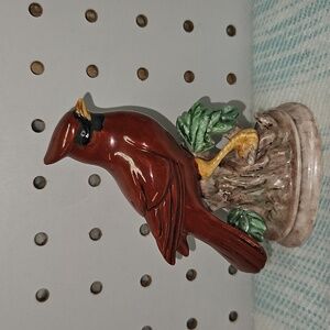 VINTAGECARDINAL ON BRANCH BY E. HAGEN PORCELAIN/CERAMIC FIGURINE